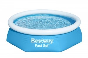 Bestway 57450 Basen rozporowy Fast Set z pompą filtracyjną 2.44m x 61cm