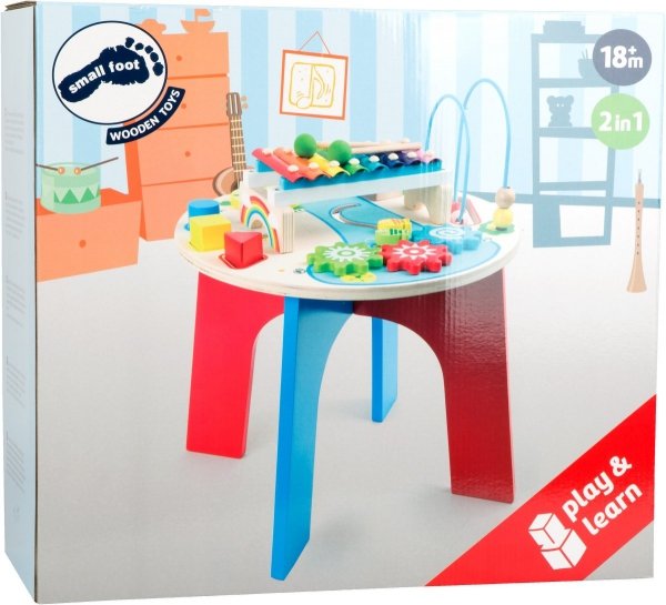 SMALL FOOT &quot;2 in 1&quot; Motor Skills Trainer and Music Table - stolik motoryczno - muzyczny