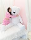 DUŻY MIŚ PLUSZOWY 220cm PLUSZAK MASKOTKA GIGANT - BIAŁY