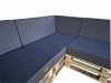 Zestaw poduch ogrodowych z oparciem Palety Narożnik -3 szt. 120x80 + 40x120