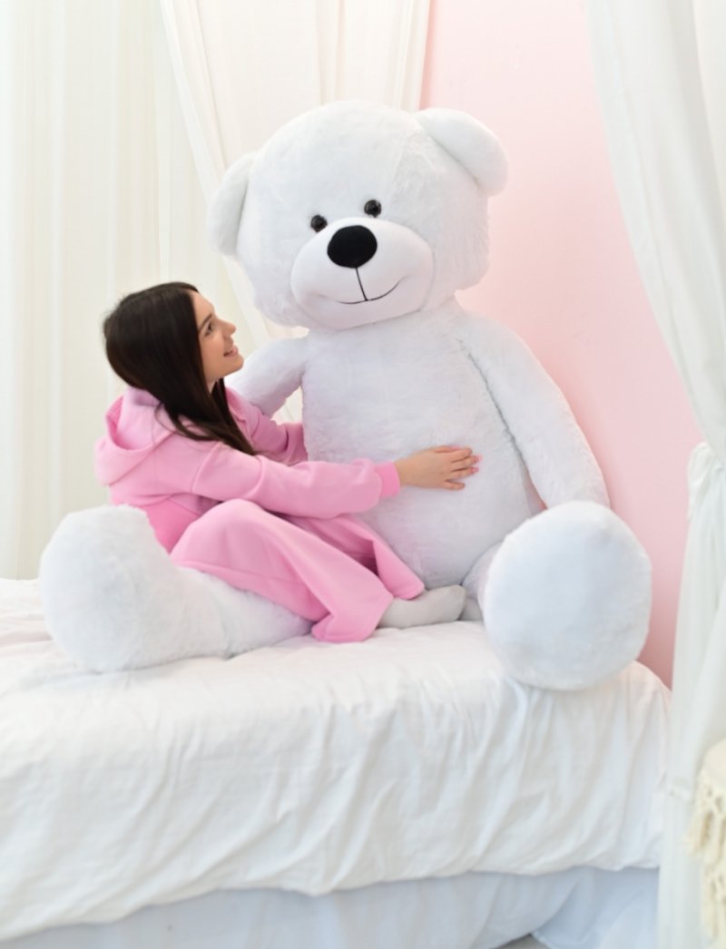 DUŻY MIŚ PLUSZOWY 220cm PLUSZAK MASKOTKA GIGANT - BIAŁY