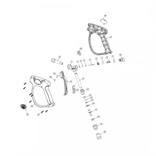 Pistolet ML955 3/8&quot; F - 1/4&quot; F - INOX - obrotowy