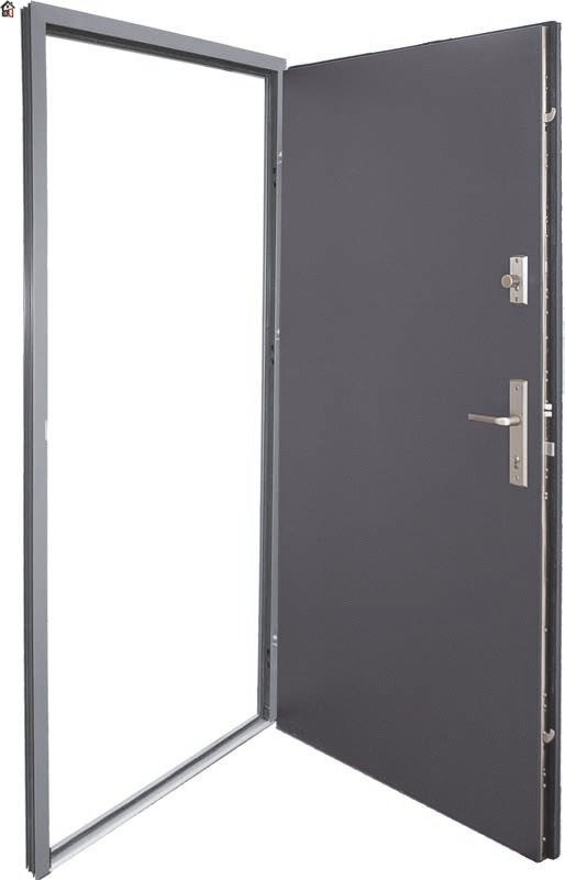 WIKĘD Drzwi Zewnętrzne EXPERT 64 mm grubości Wzór 37 Antracyt + OŚCIEŻNICA THERMO 