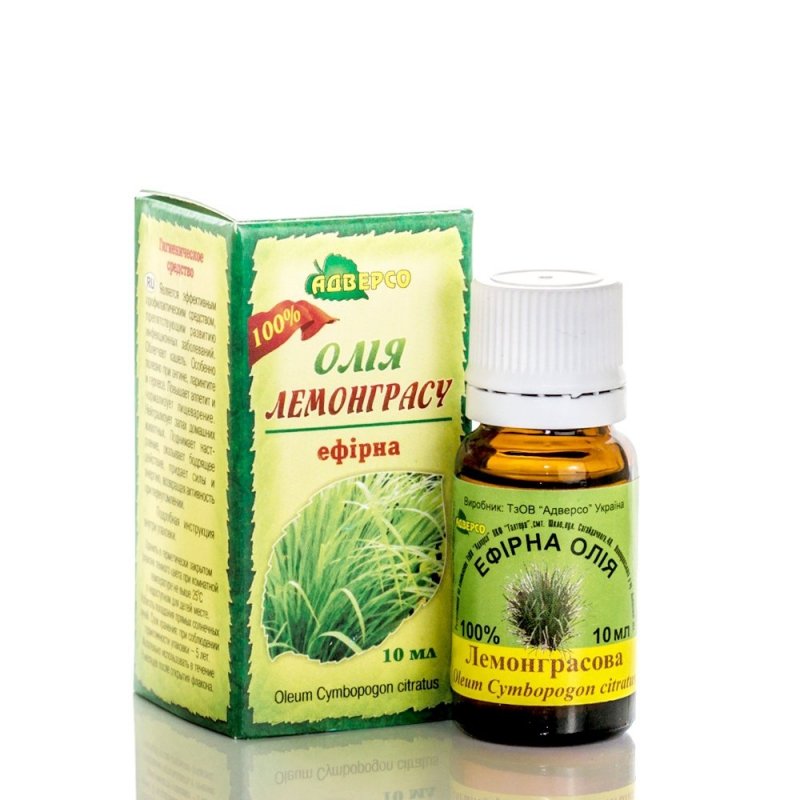Olejek Lemongrasowy (Trawa Cytrynowa), Adverso, 10 ml