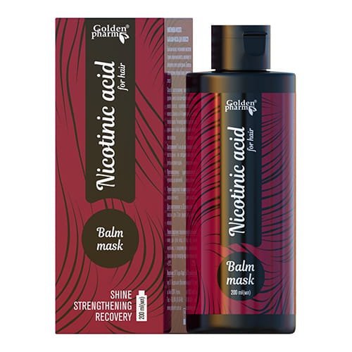 Balsam-maska do włosów z kwasem nikotynowym, Golden Pharm, 200ml