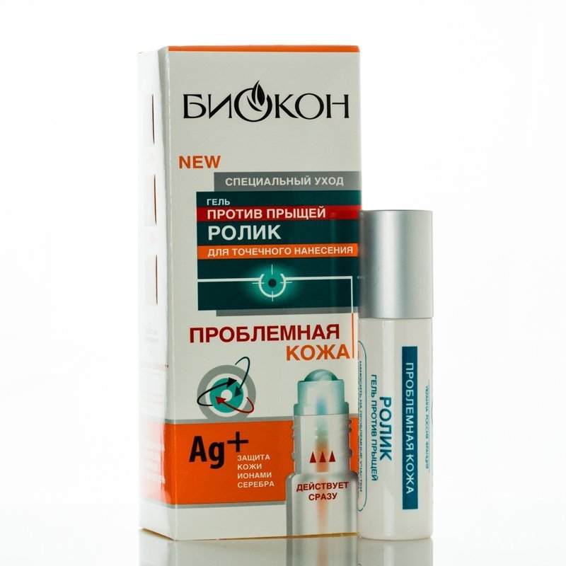 Żel Przeciwtrądzikowy Roll-on z Jonami Srebra, Biokon