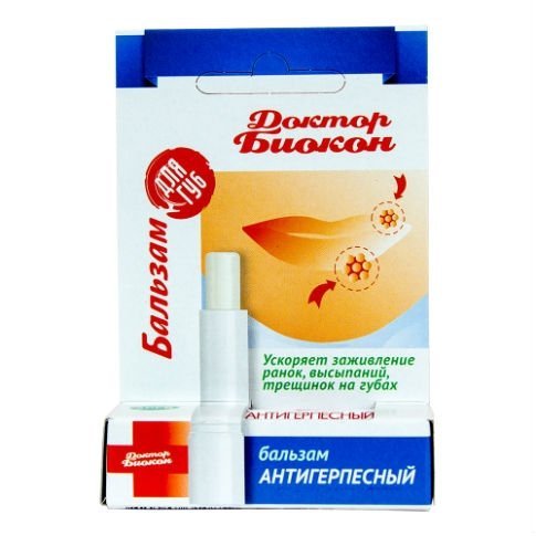 Balsam do Ust PIelęgnacyjno Ochronny Przeciw Opryszczce, Biokon