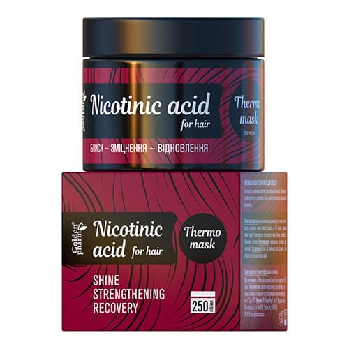 Thermo maska do włosów z kwasem nikotynowym, Golden Pharm, 250ml
