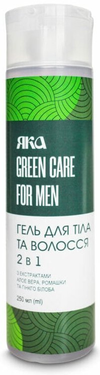Żel do Ciała i Włosów 2 w 1 dla Mężczyzn, Yaka, 100% Naturalny