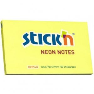 Bloczek STICKN 127x76mm żółty neonowy 100k 21135 STICKN
