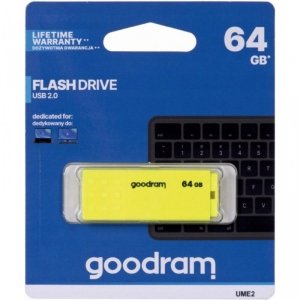 Pamięć USB GOODRAM 64GB UME2 żółty USB 2.0 UME2-0640Y0R11
