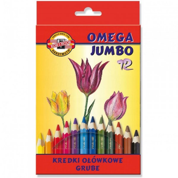 Kredki OMEGA JUMBO 12 kol. 3382 KOH-I-NOOR