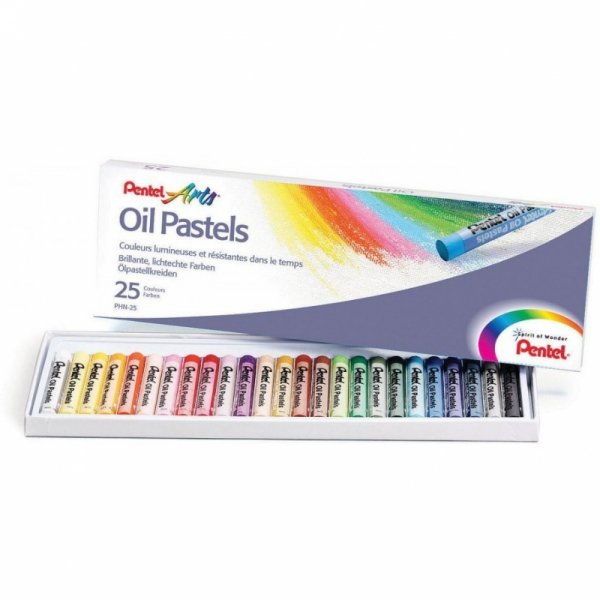Kredki pastele olejne PENTEL 25kolorów PHN25