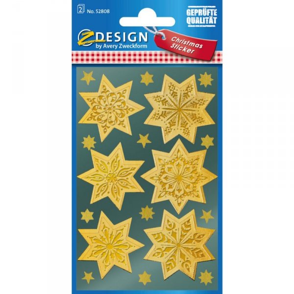 Naklejki Z-Design - złote gwiazdy 52808 AVERY ZWECKFORM