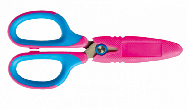 Nożyczki szkolne 5 1/4&quot; 13,5cm niebiesko-różowe GN265-NR TETIS