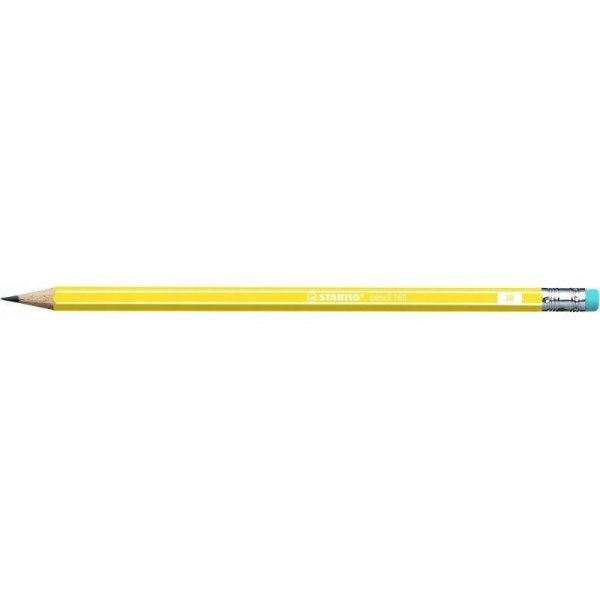 Ołówek STABILO 160 z gumką 2B żółty 2160/05-2B
