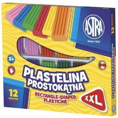 Plastelina 12kol prostokątna 303117001 ASTRA