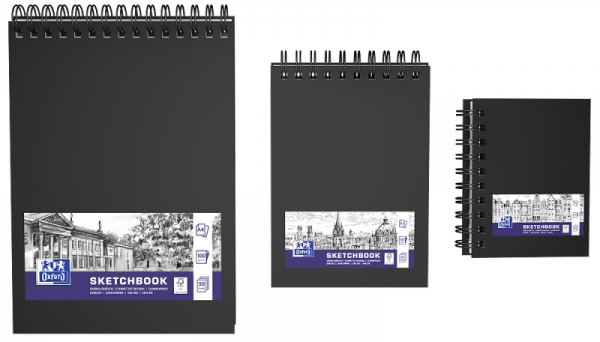 Szkicownik Sketchbook A6 80k 100g czarny 400152649 OXFORD