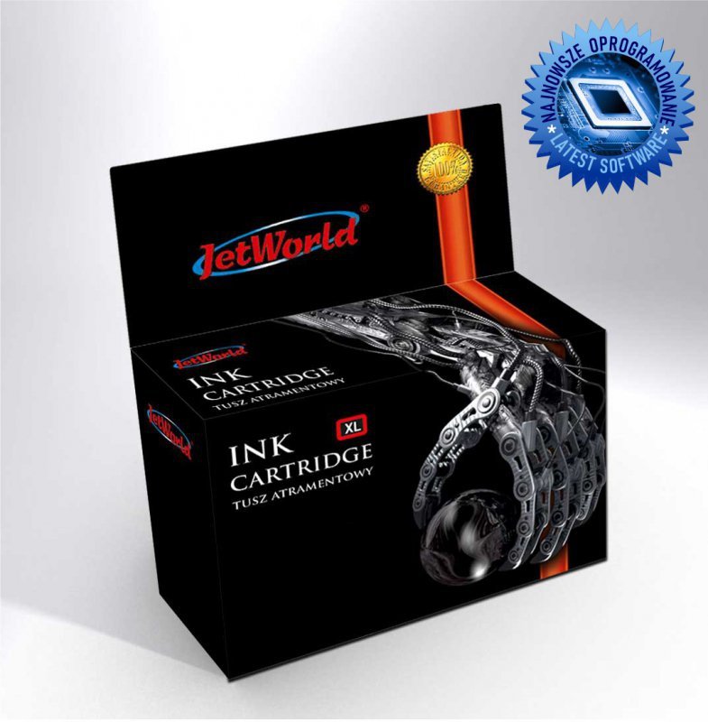 Tusz JetWorld Black HP 912XL zamiennik refabrykowany 3YL84AE (wskazuje poziom tuszu) (produkt działa z urządzeniami HP+ wersją &