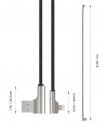 AUKEY CB-AL04 OEM kabel 90° Lightning - USB-A 1m MFi Apple kątowy wtyki 90 stopni nylonowy oplot czarny