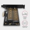 AXAGON PCEM2-D Adapter wewnętrzny PCIe x4, 1x M.2 NVMe M-key + 1x SATA B-key slot, SP & LP