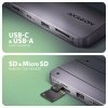 AXAGON HMC-6GM2 Wieloportovy hub USB 6in1, 10Gbps, USB-A, USB-C, HDMI 4K/60Hz, M.2 NVMe/SATA, SD/microSD, PD 100W, 20cm USB-C ka