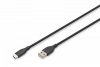 Digitus Kabel połączeniowy silikonowy USB-A - USB-C, USB 2.0 60W, 2m Czarny