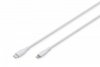 Digitus Kabel połączeniowy silikonowy USB-C - Lightning, USB 2.0 60W, certyfikat MFI, 2m Biały