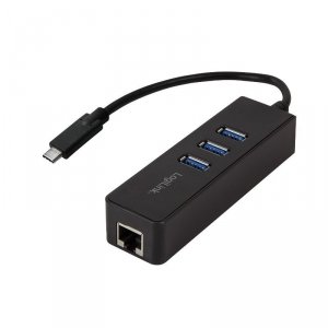LogiLink Adapter Gigabit Ethernet do USB 3.0 z hubem USB