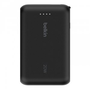Belkin PowerBank BoostCharge 10k mAh 20w wbudowany kabel-C, port-C, czarny