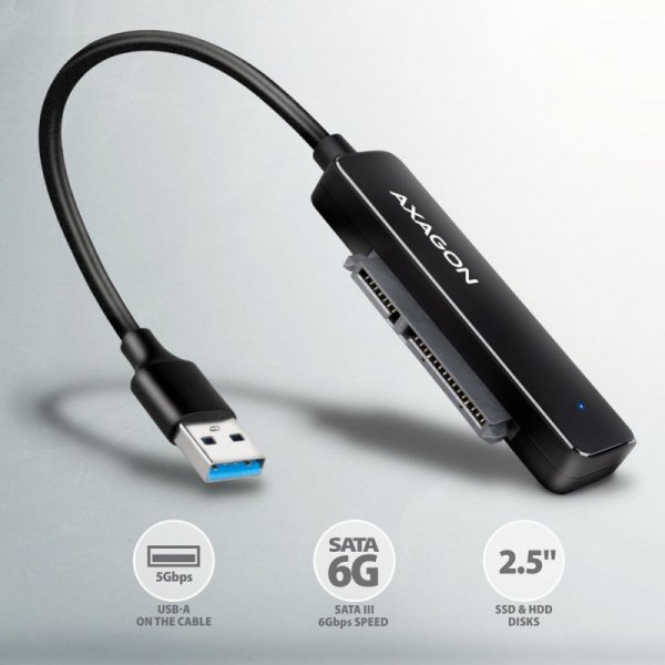 AXAGON ADSA-FP2A Adapter USB-A 5Gbps SATA 6G 2.5&quot; HDD/SSD FASTPort2