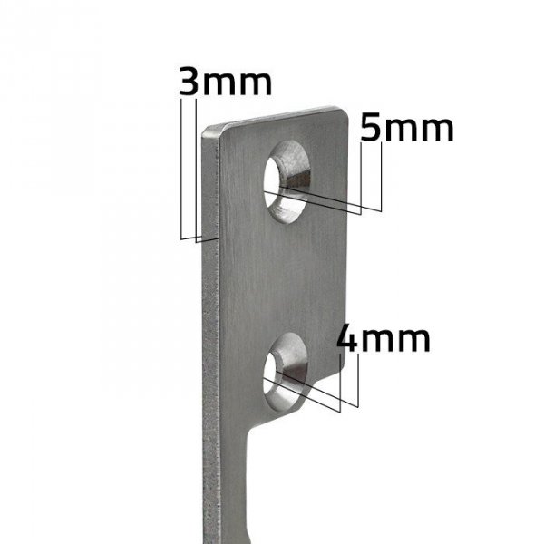 Qoltec Dwustronny prosty szyld do elektrozaczepu | Blacha zaczepowa |   110mm | Stal nierdzewna