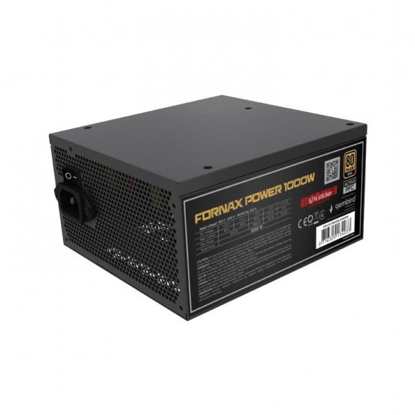 Gembird Zasilacz komputerowy Fornax Power 1000W aktywny PFC wentylator 12 cm 80+Gold