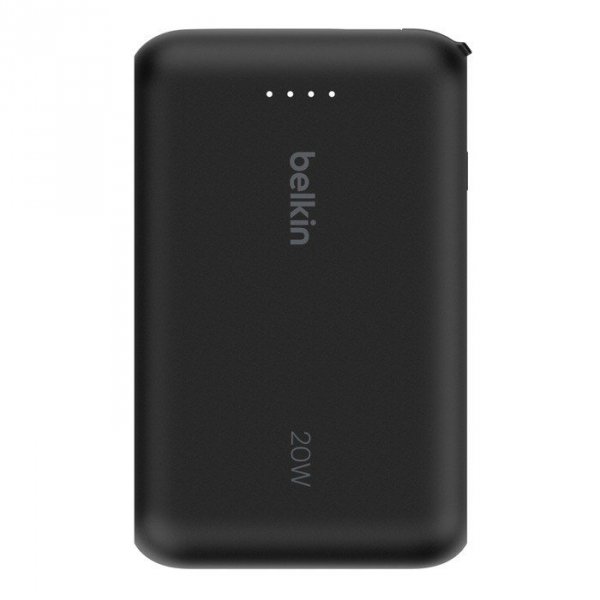 Belkin PowerBank BoostCharge 10k mAh 20w wbudowany kabel-C, port-C, czarny