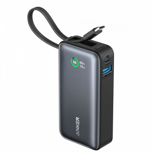 Anker Powerbank 545 NANO 30W 10000mAh z wbudowanym kablem USB-C, czarny