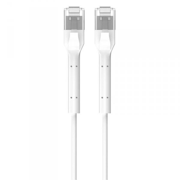 Extralink Patchcord kat.6a U/FTP 1Gbps miedź kabel sieciowy skrętka, łamana końcówka 2m biały