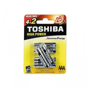 Zestaw baterii alkaliczne Toshiba LR03GCNP BP6 2F