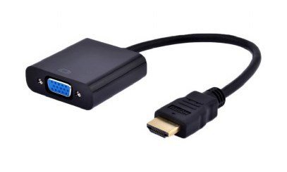 Adapter GEMBIRD A-HDMI-VGA-03 (HDMI M - D-Sub (VGA) F; 0,15m; kolor czarny)