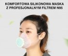 Silikonowa Maska FFP3 N95 HEPA + GOGLE GRATIS