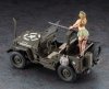 Hasegawa SP483-52283 1/4 ton 4x4 Utility Truck (Cal. 50 M2 Machine Gun) w/Blond Gir's Figure 1/24