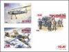 ICM DS4801 WWII Luftwaffe Airfield (Messerschmitt Bf 109F-4, Hs 126 B-1, German Luftwaffe Pilots and Ground Personnel (7 figures
