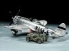 Tamiya 25214 1/48 P-47D Thunderbolt Bubbletop W/1/4-Ton 4X4 Light Vehicle