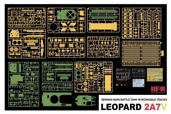 RFM-5109 German Main Battle Tank w/Workable Tracks Leopard 2A7V 1/35