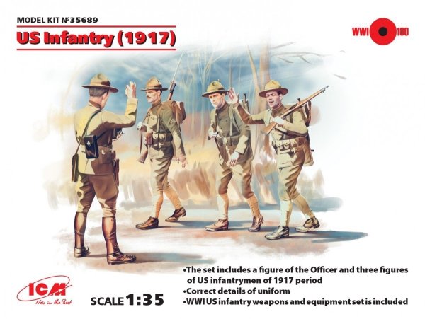 Icm 35689 Us Infantry 1917 ( 4 Figures )