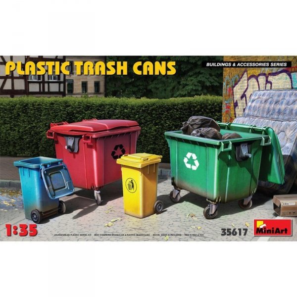Mini Art 35617 Plastic Trash Cans