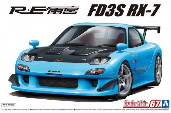 Aoshima 05626 1/24 TC#67 RE Amemiya FE3S RX-7 '99 (Mazda)