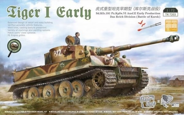 Border Model TK7203 Tiger I Early Sd.Kfz.181 Battle of Kursk 1/72