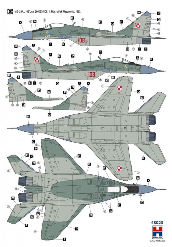 Hobby 2000 48023 MiG-29 Polish Air Force 1/48