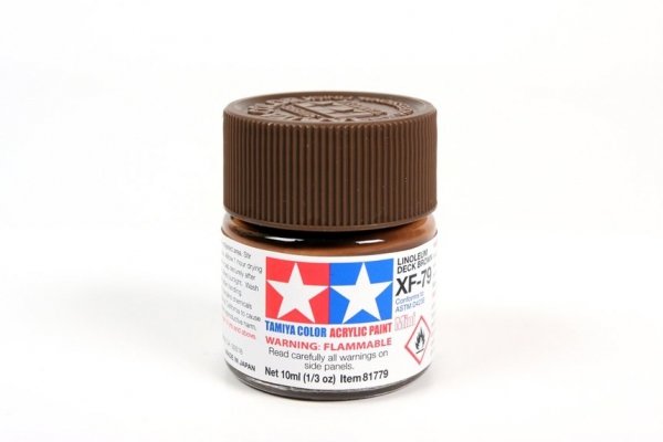 Tamiya 81779 Acrylic Mini XF-79 Linoleum Deck Brown 10 ml