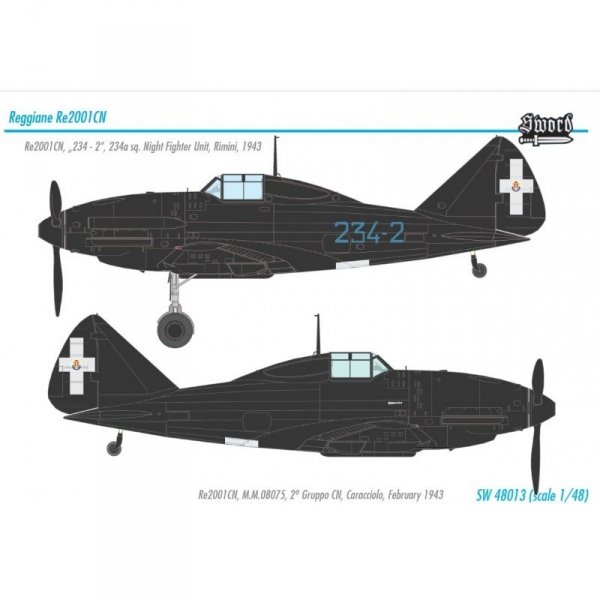Sword 48013 Reggiane Re.2001 CN Night Fighter 1/48